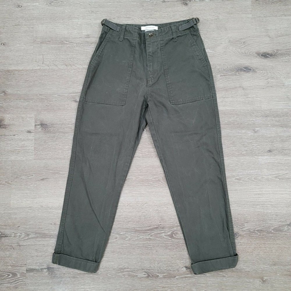 Urban Outfitters Size 30 Dark Green Adjustable High Waisted Jeans Slant Pockets